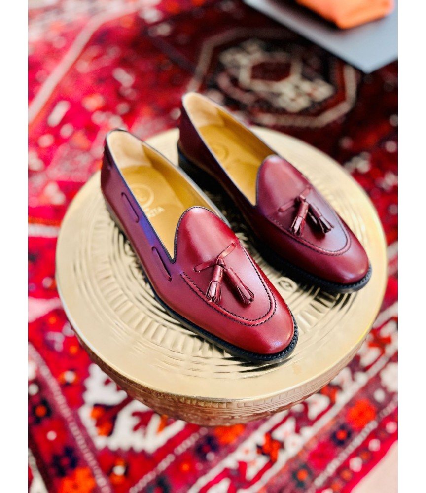 Lakuna burgundy leather