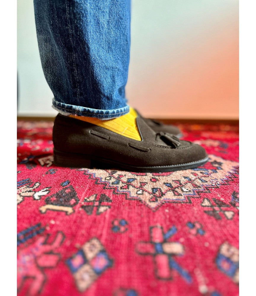 Lakuna dark brown suede