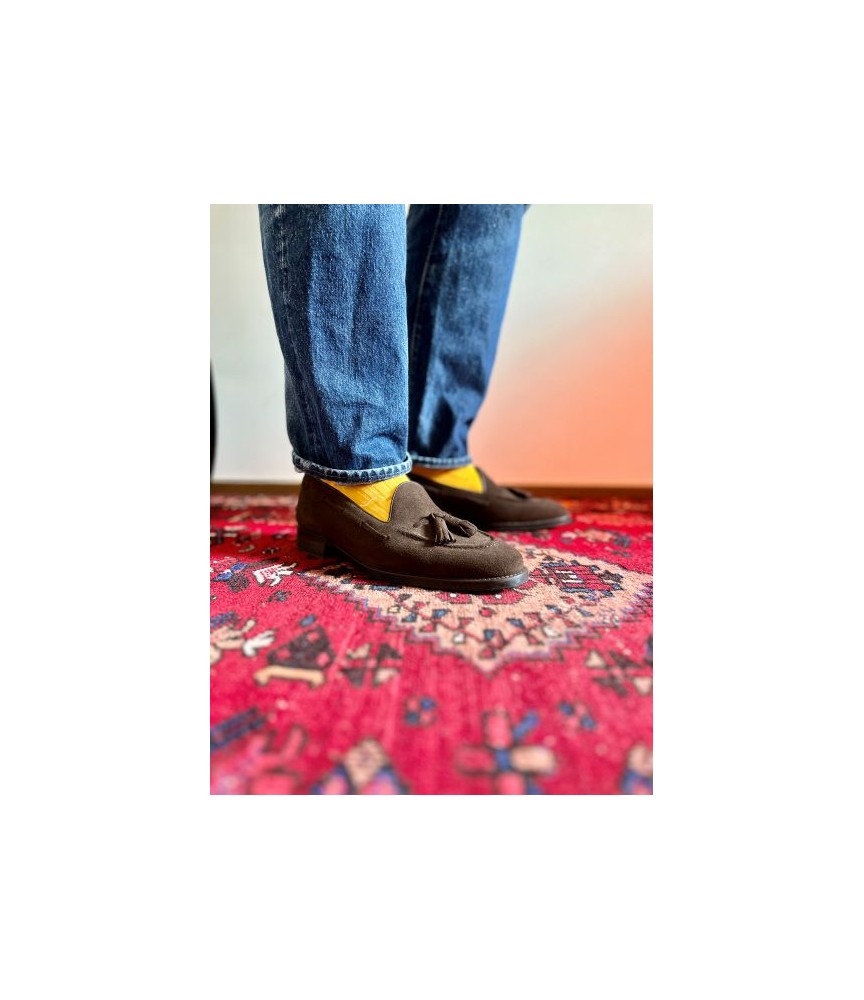 Lakuna dark brown suede