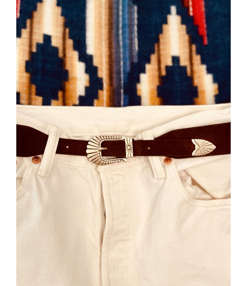 Pecos dark brown suede