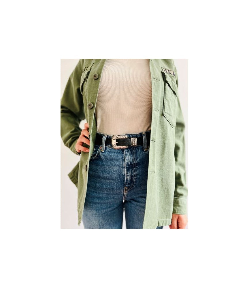 Sartana woman black leather