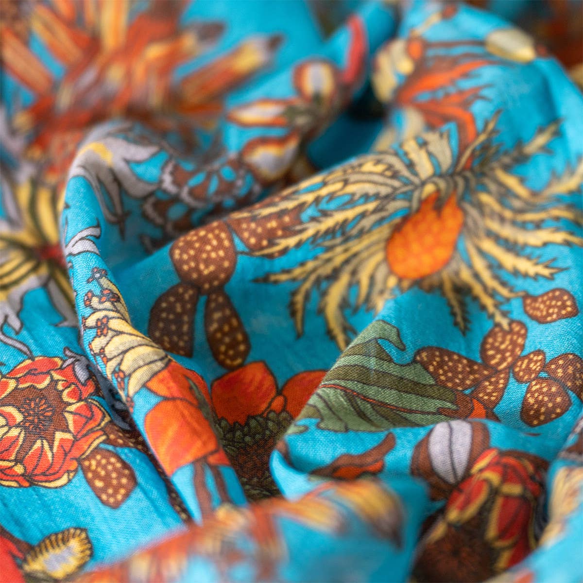 Sciarpa in cotone FLORIAN: Turquoise