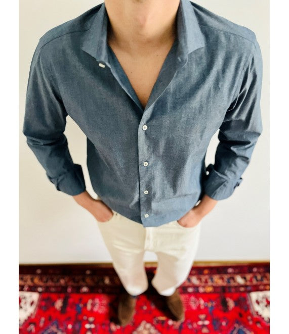 New York Dark Blue Denim Shirt