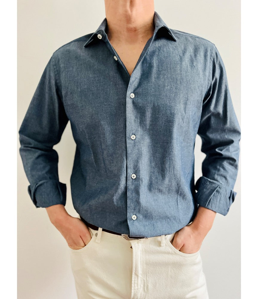 New York Dark Blue Denim Shirt
