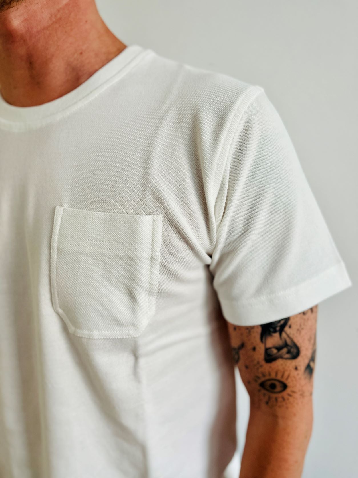 White Piquet Pocket T-shirt