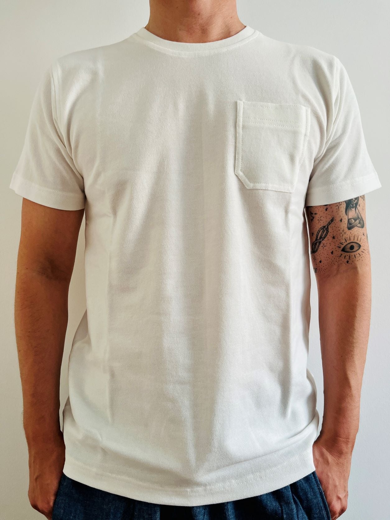 White Piquet Pocket T-shirt