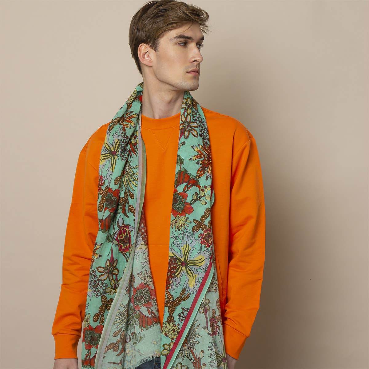 Sciarpa in cotone FLORIAN verde