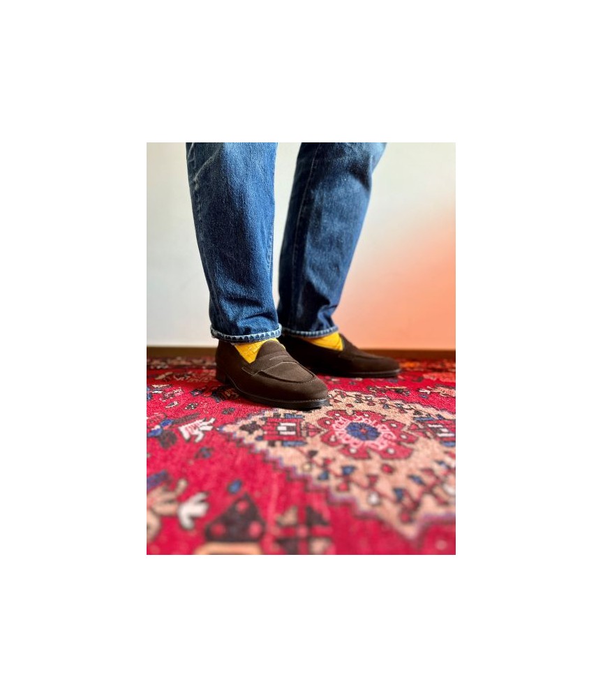 Henry Lakuna dark brown suede