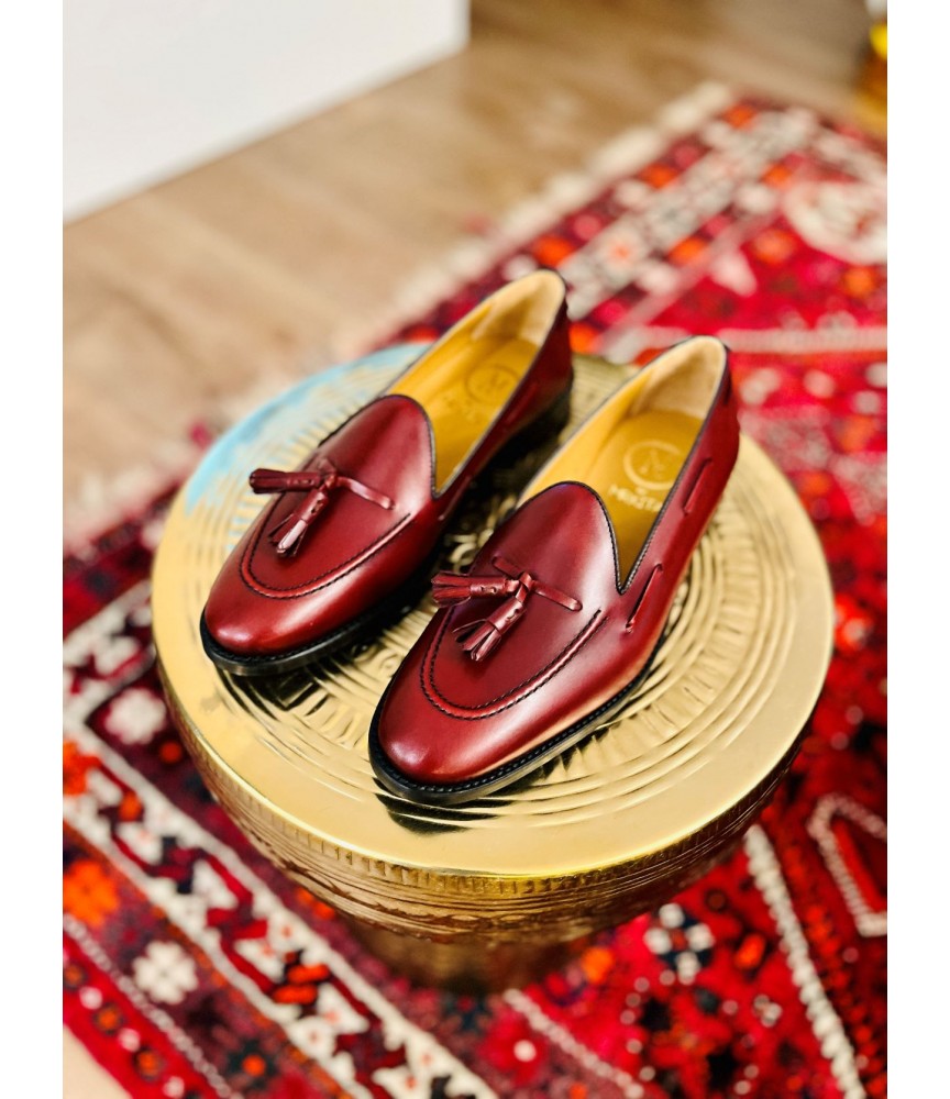Lakuna burgundy leather