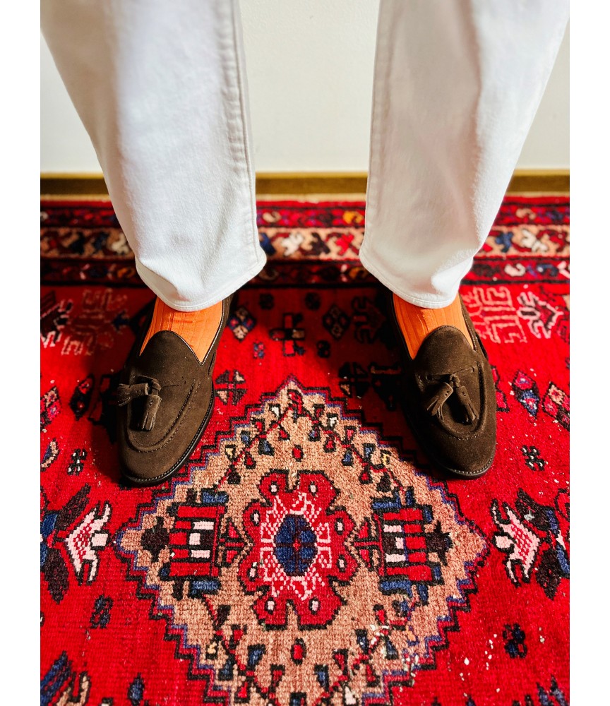 Lakuna dark brown suede