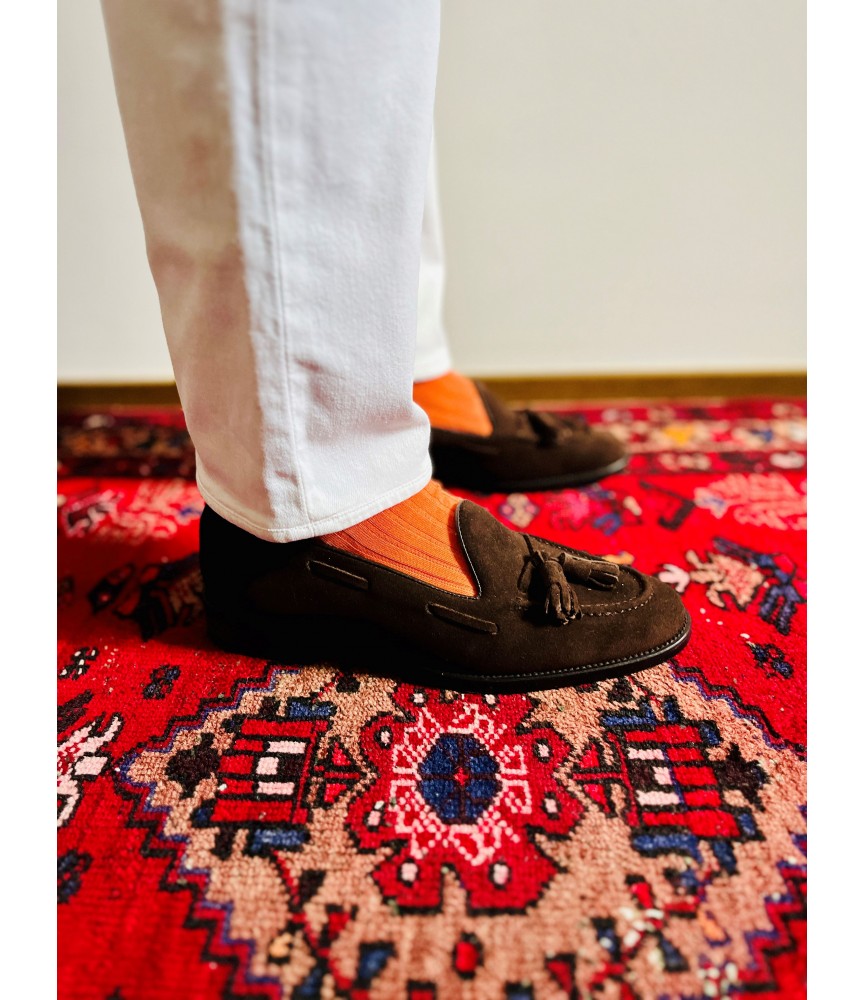 Lakuna dark brown suede