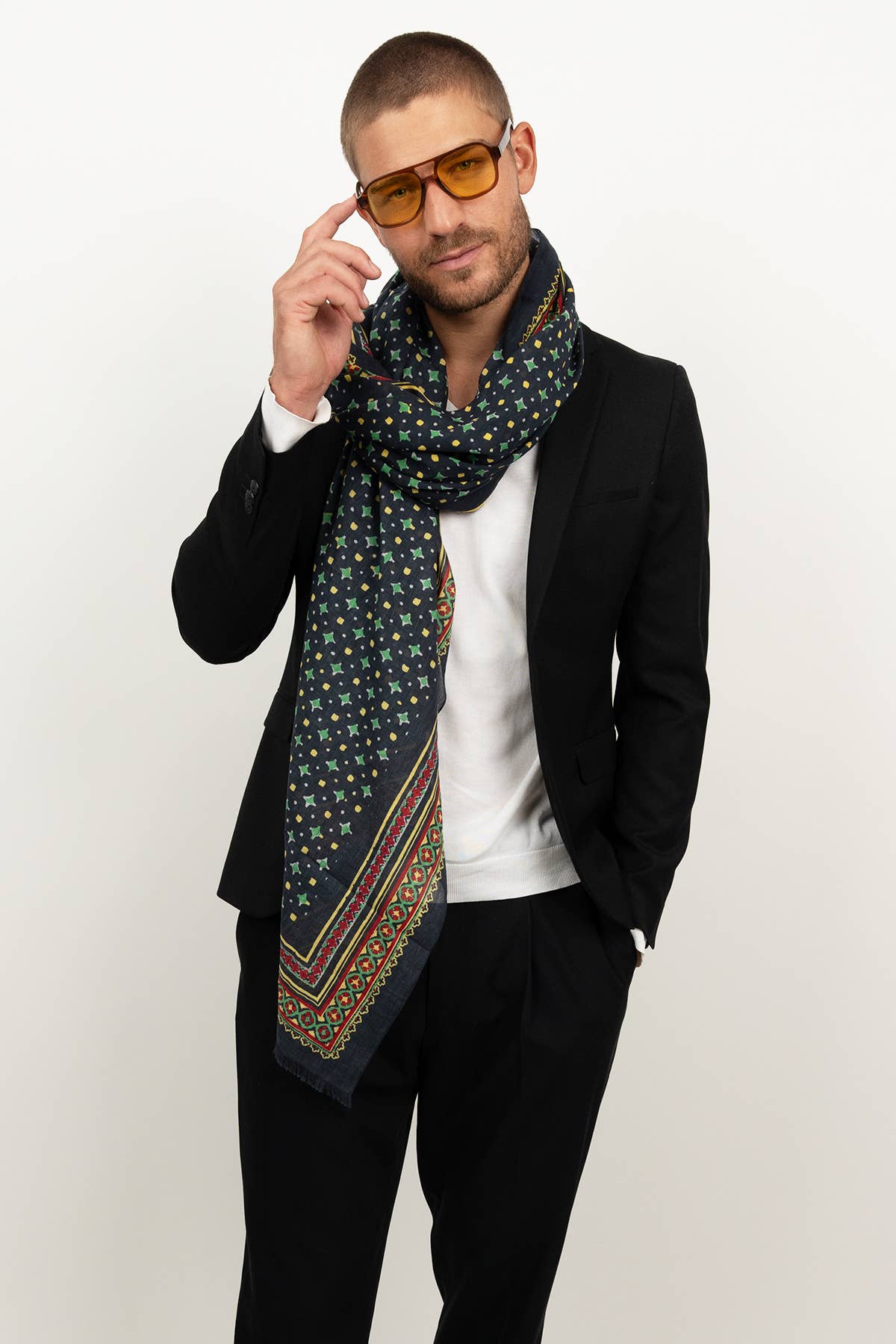 Foulard in cotone FERDINAND: Noir