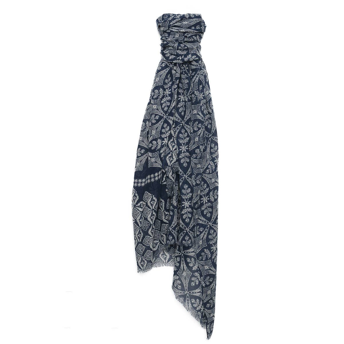 Sciarpa in cotone FABIO blu navy