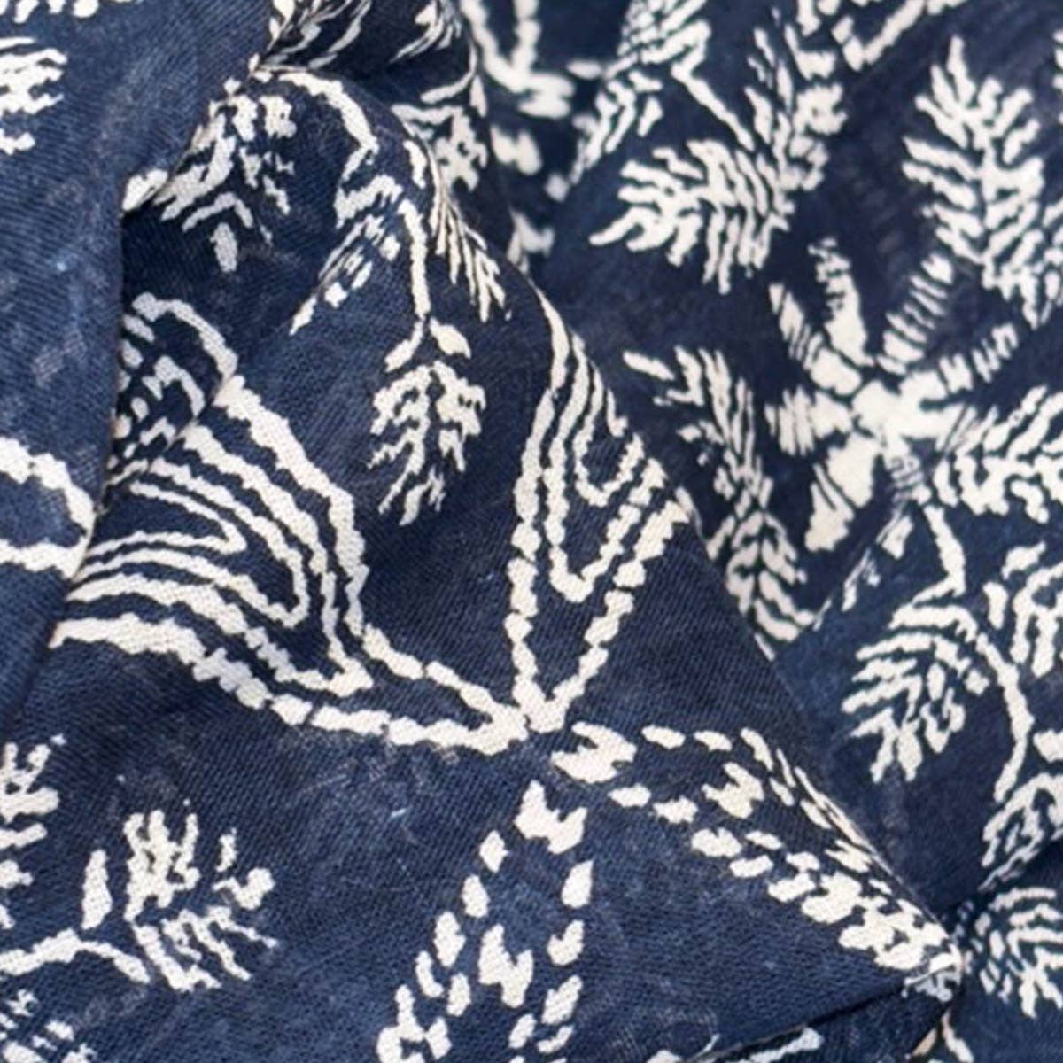 Sciarpa in cotone FABIO blu navy