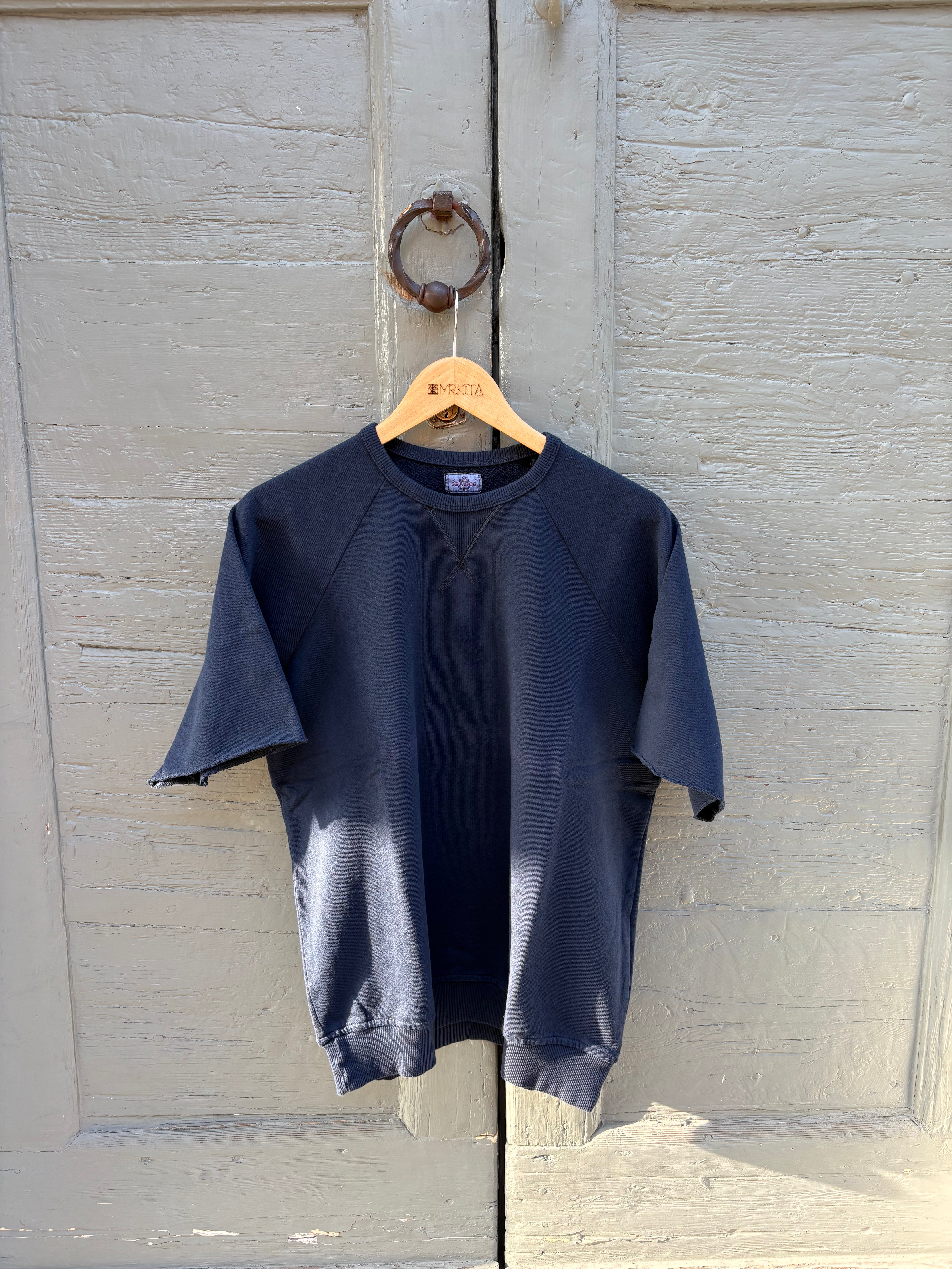 Felpa mezza manica blu