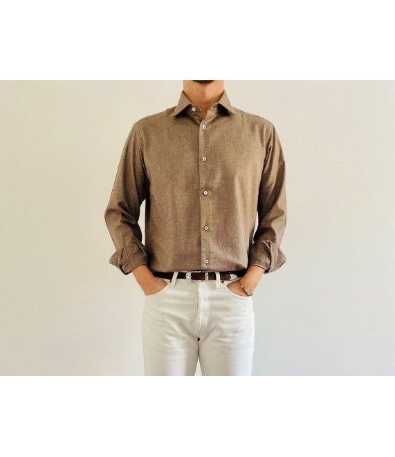 Bonny Flannel Shirt Taupe