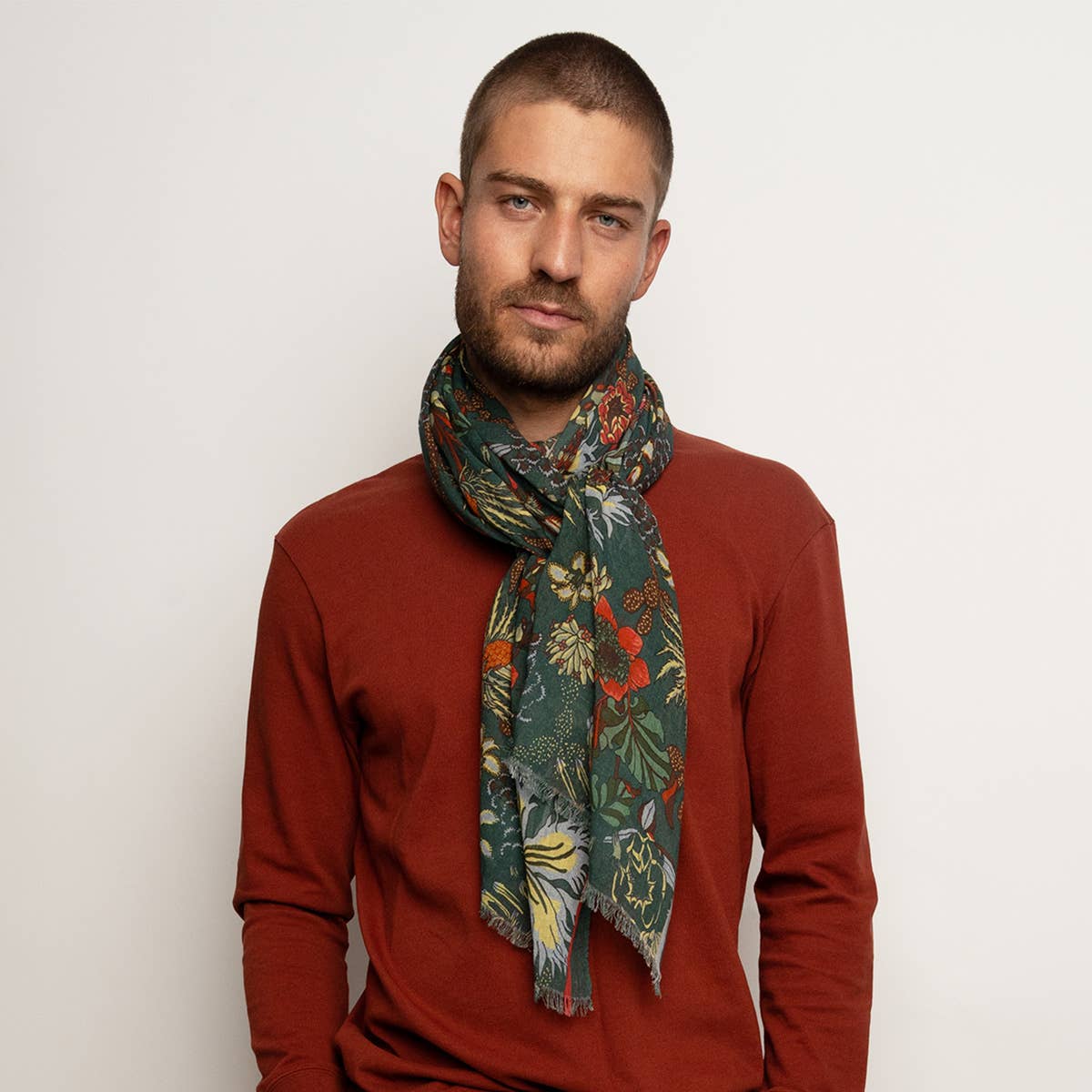 Sciarpa in cotone FLORIAN verde